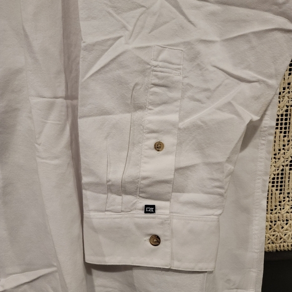 Cutter & Buck 4XB mens shirt button down white cotton new w tags outdoors - Picture 3 of 12